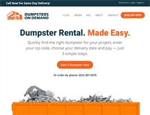 Tablet Screenshot of dumpstersondemand.com